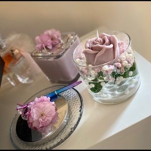 Floating Flowers Candle Set! 💜🕯